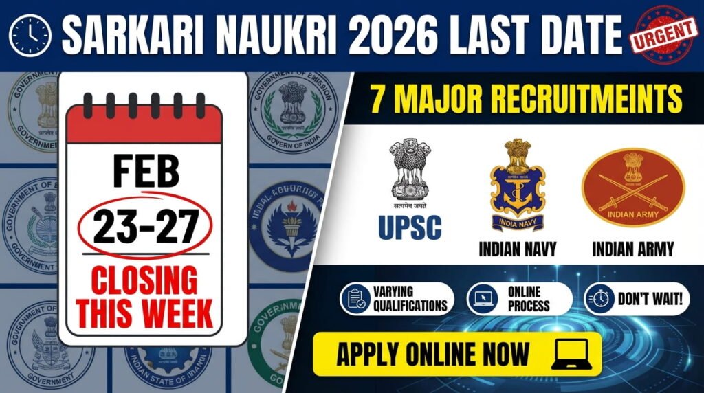 Sarkari Naukri 2026 Last Date