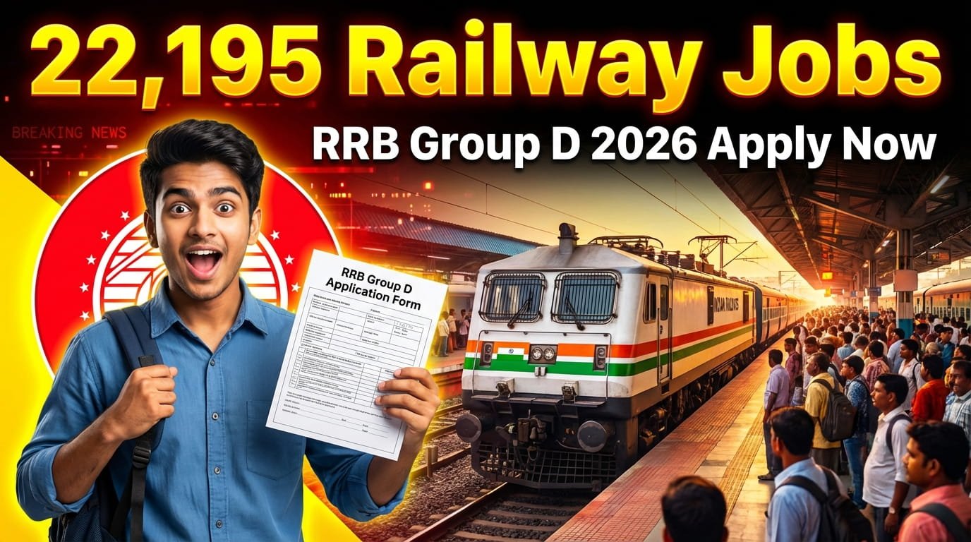 Railway RRB Group D Recruitment 2026, 22,195 posts Eligibility, age limit, application process